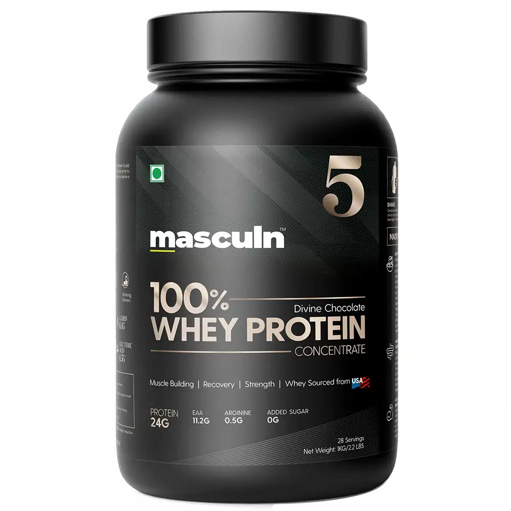 Masculn 100% Whey Protein Concentrate,  2.2 lb  Divine Chocolate