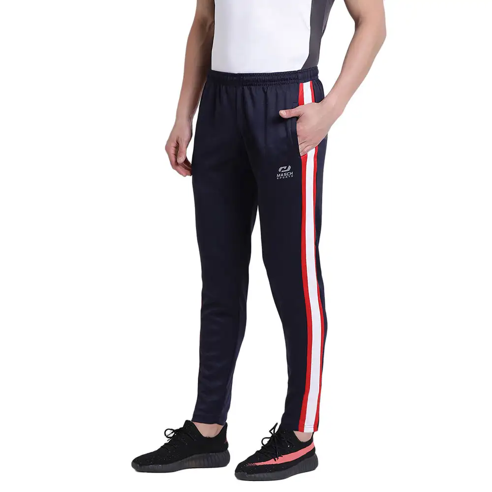 Masch Sports Mens Regular Fit Polyester Track Pants (MSTP 1218 CS SPOP NBWR),  Navy Blue  XL