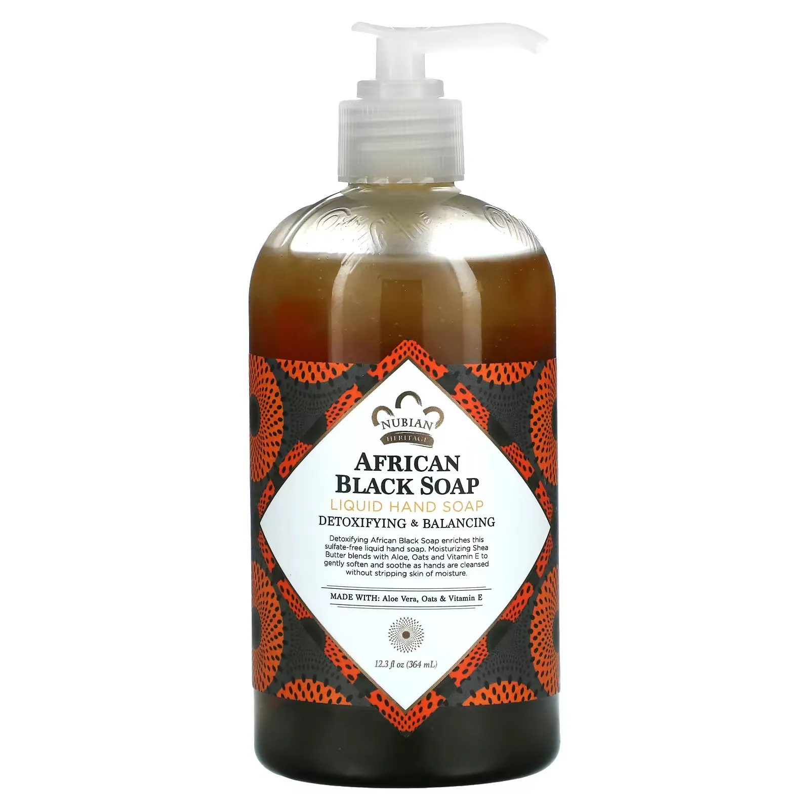 Liquid Hand Soap, African Black Soap, 12.3 fl oz (364 ml)