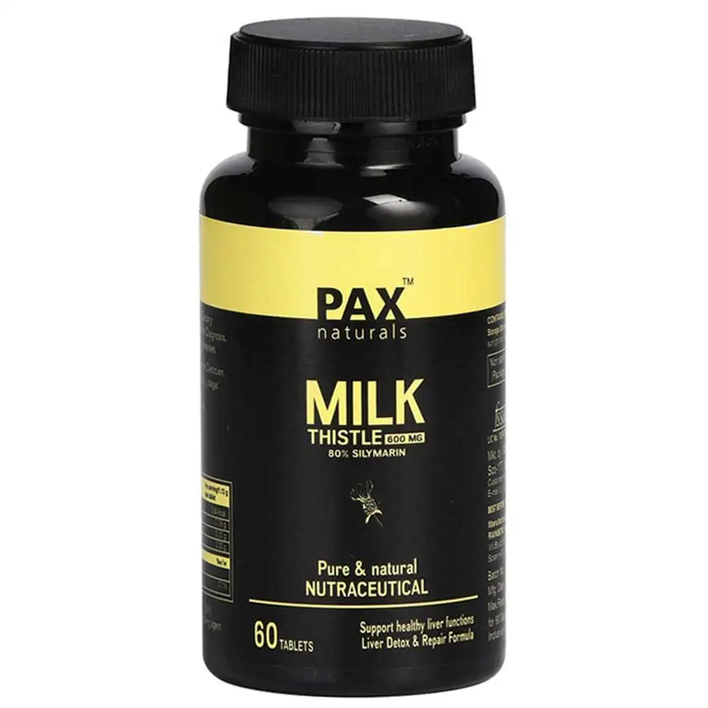 PAX Naturals Milk Thistle 600 mg,  60 tablet(s)