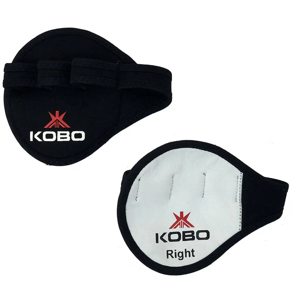 KOBO WTA-13 Weight Lifting Grip Pads,  White  Free Size