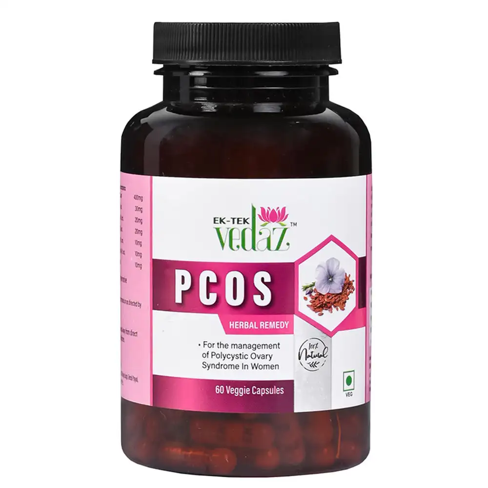 Ek-Tek Vedaz PCOS for The Management of Polycystic Ovary Syndrome in Women,  60 veggie capsule(s)  Unflavoured