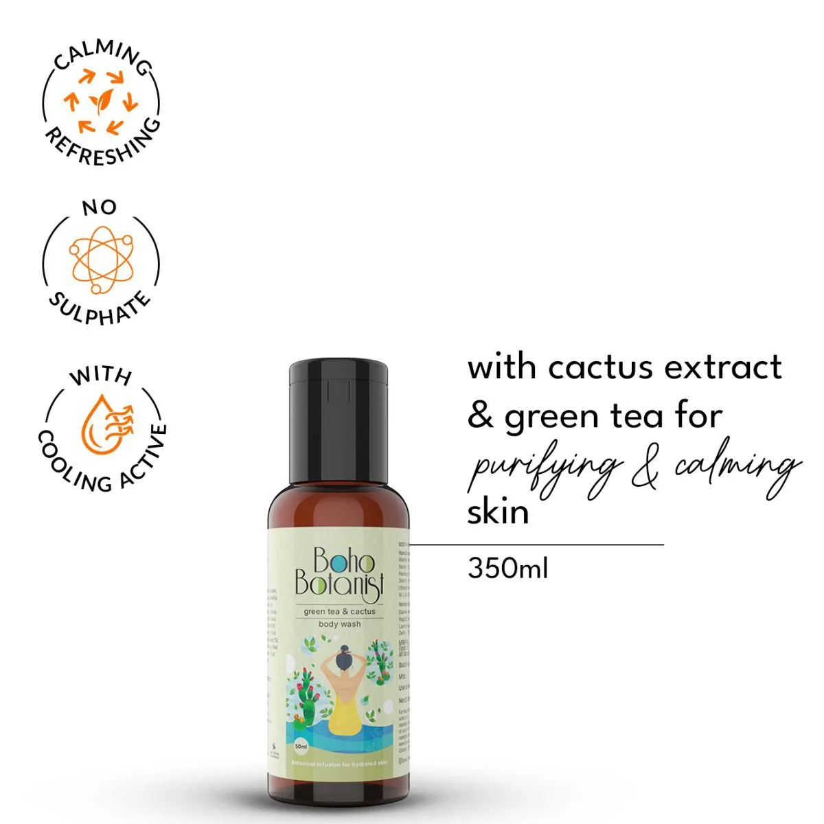 Boho Botanist Green Tea & Cactus Body Wash