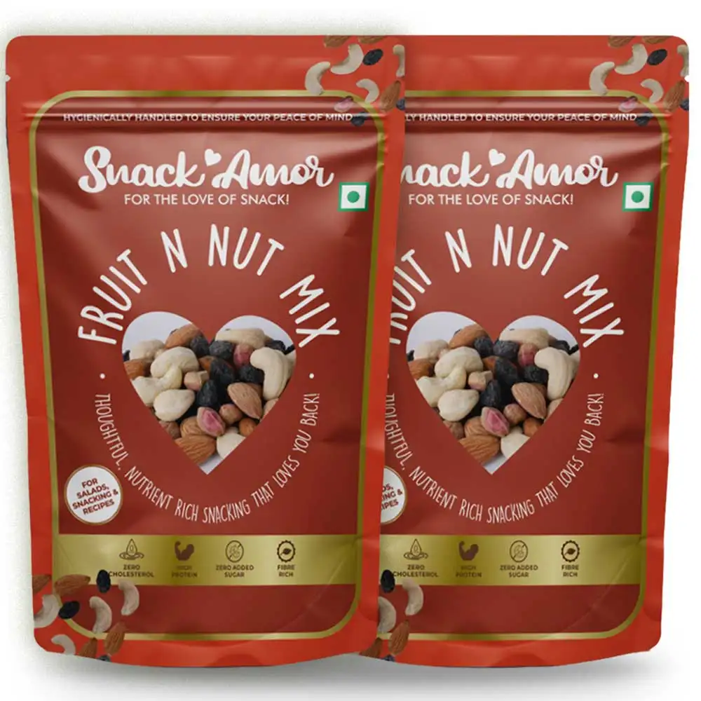 SnackAmor Fruit N Nut Mix,  Unflavoured (Pack of 2)  200 g