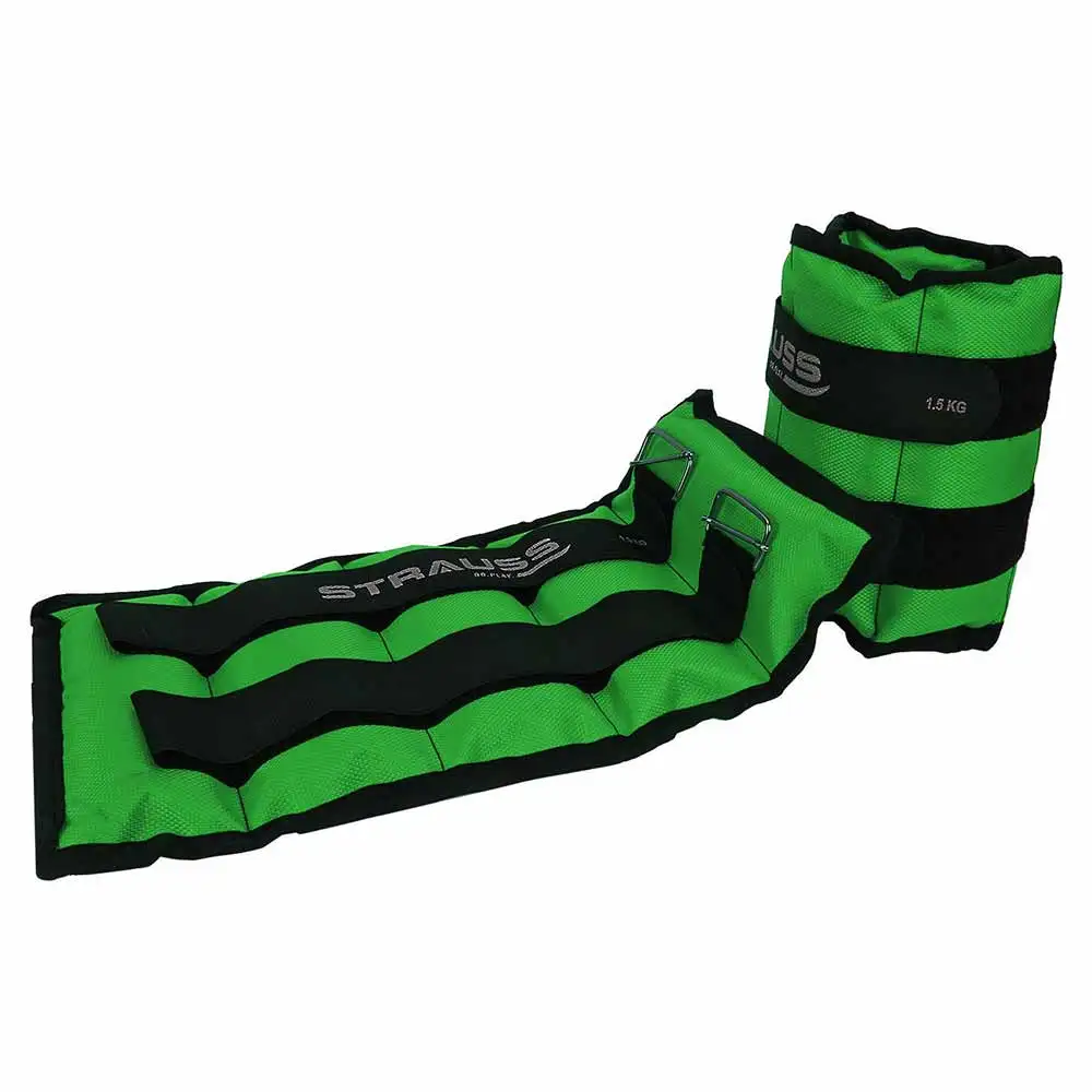 Strauss Ankle Weight (Pair),  Green  1.5 kg