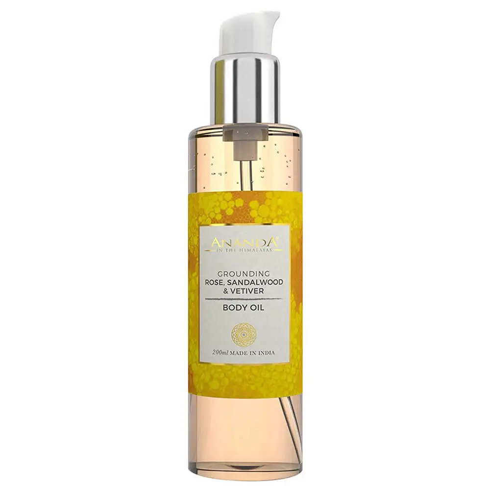 Ananda Grounding Body Oil,  200 ml  Rose, Sandalwood and Vetiver