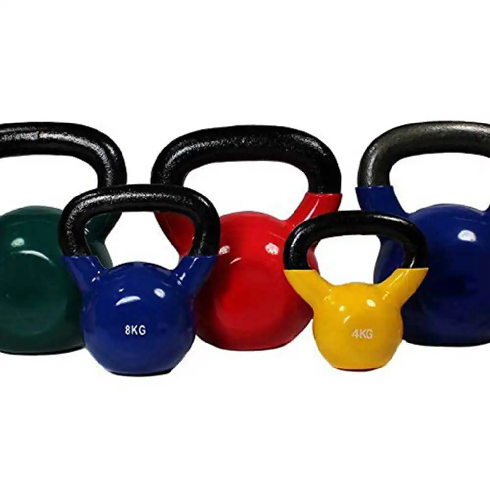 B Fit USA Vinyl Kettlebell,  Assorted  4 kg