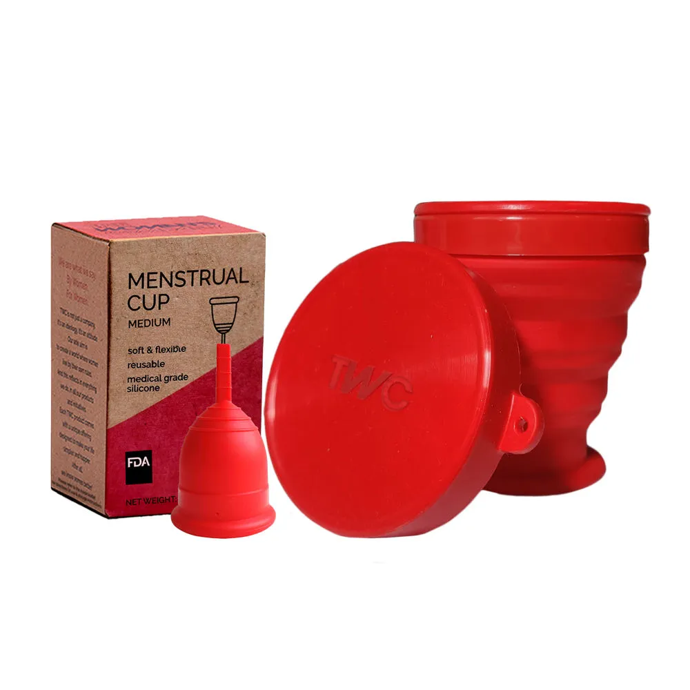 The Woman's Company Reusable Menstrual Cup with Sterilizer Combo - Medium