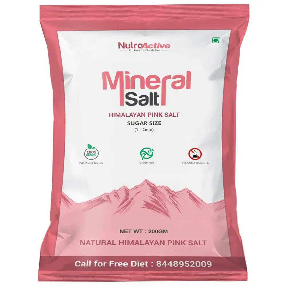 NutroActive Mineral Salt Himalayan Pink Sugar Size Grain,  200 g