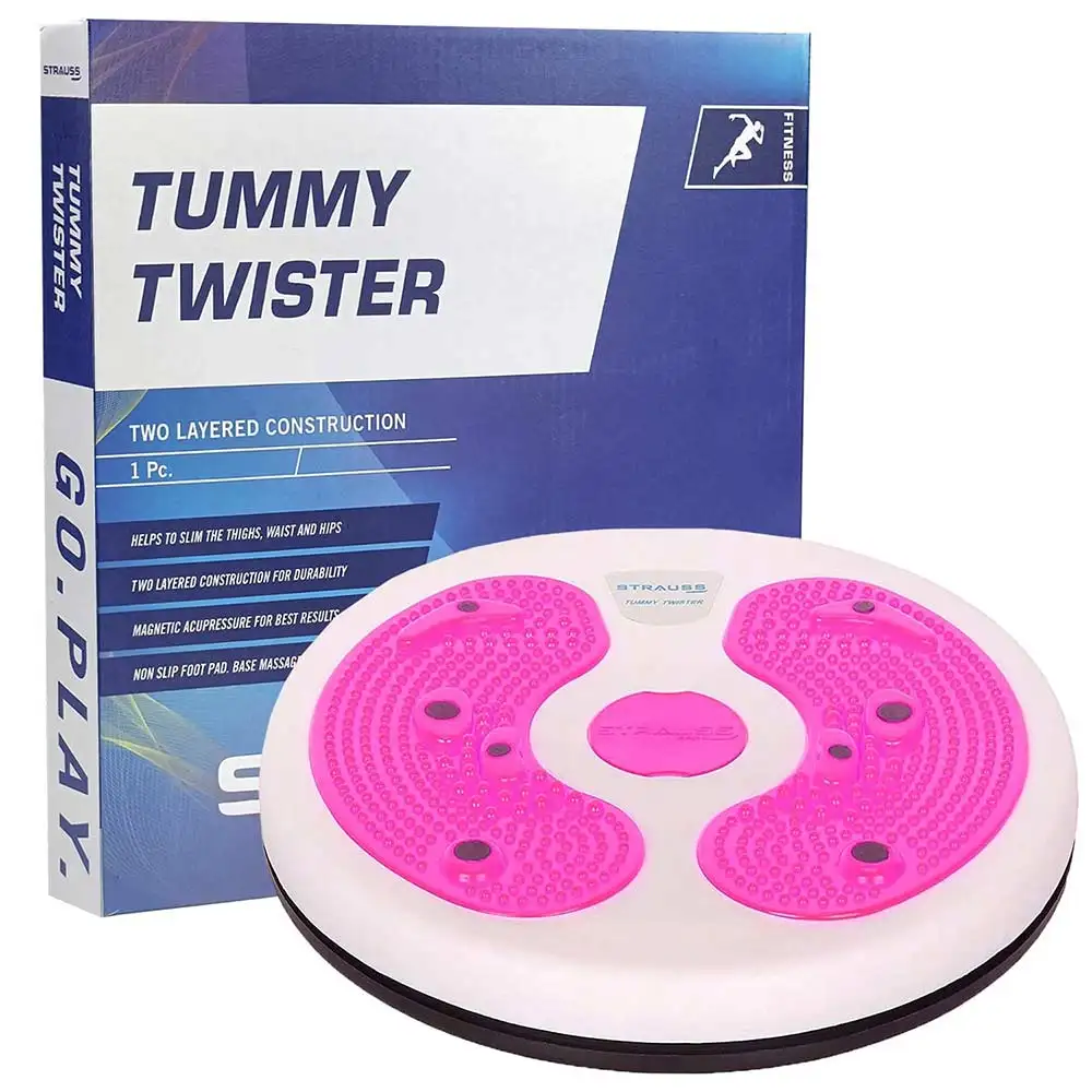 Strauss Tummy Twister Waist Trimmer Abdominal Abs Exerciser,  Pink  100 kg