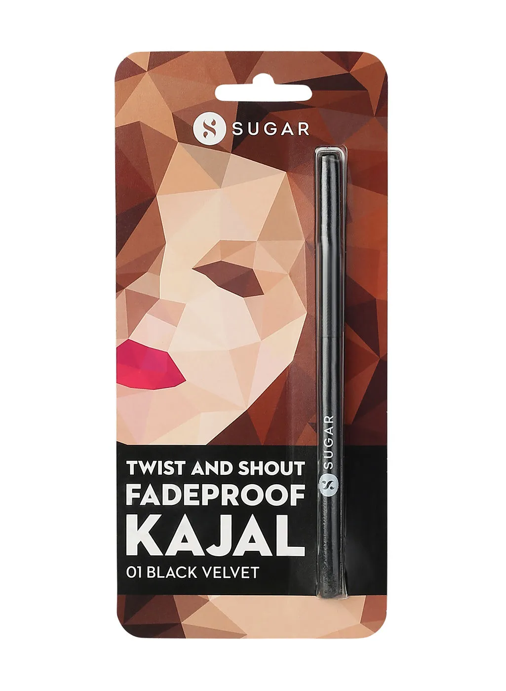 SUGAR Cosmetics Twist And Shout Fadeproof Kajal - 01 Black Velvet (black)