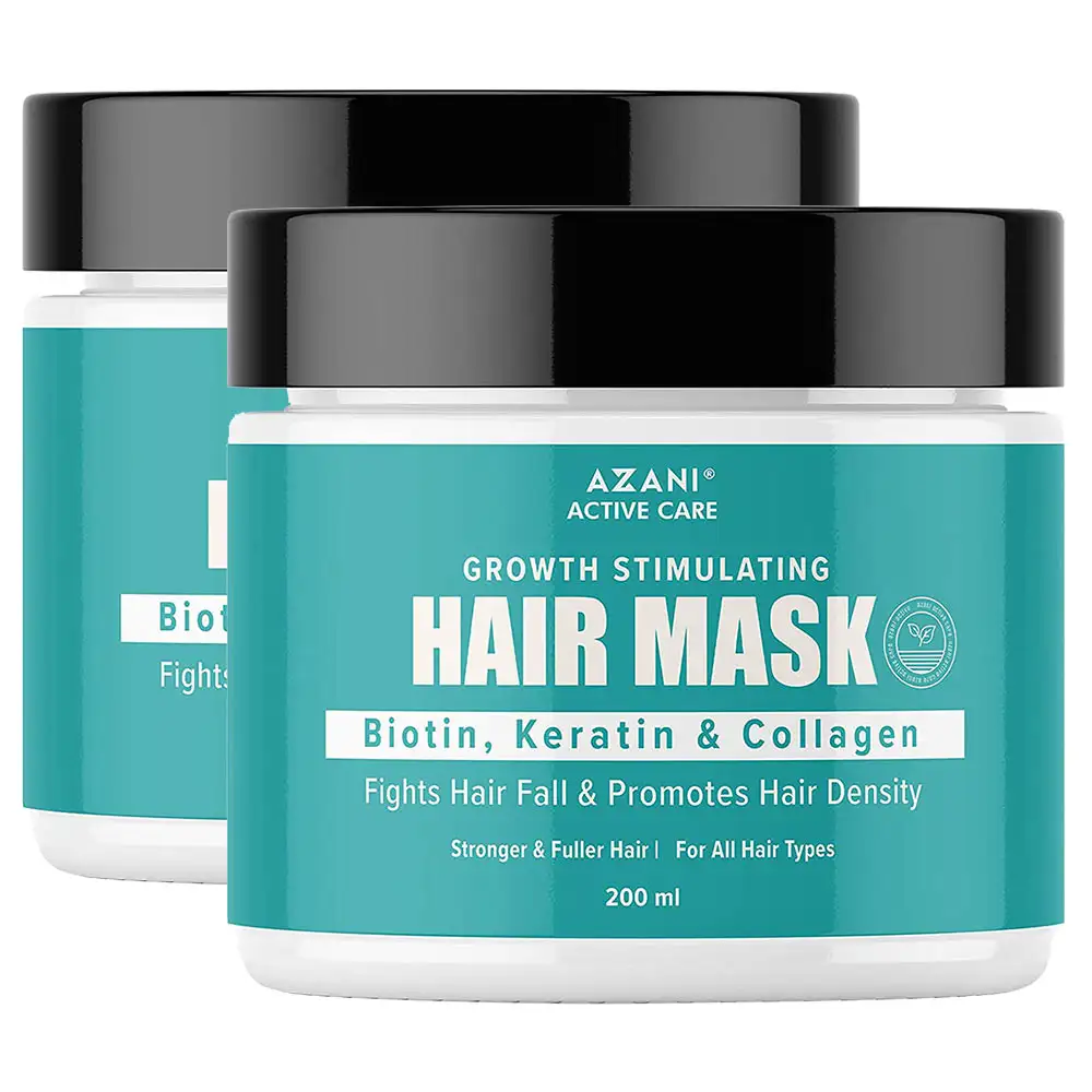 Azani Active Care Hair Mask,  200 ml  Biotin Collagen & Keratin (Pack of 2)