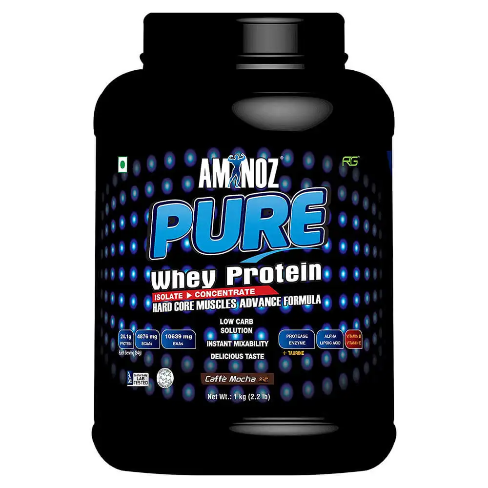 Aminoz Pure Whey Protein,  2.2 lb  Cafe Mocha