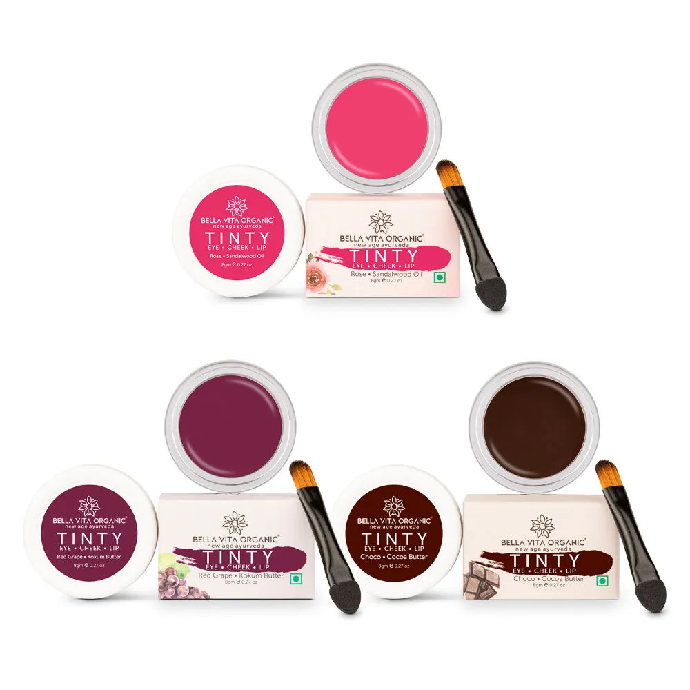 Bella Vita Organic 3 In 1 Tinty Combo - (Rose + Redgrape + Choco)