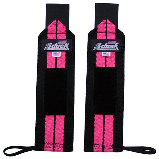 Schiek's Sports 12" Heavy Duty Wrist Wraps Pink Model 1112P