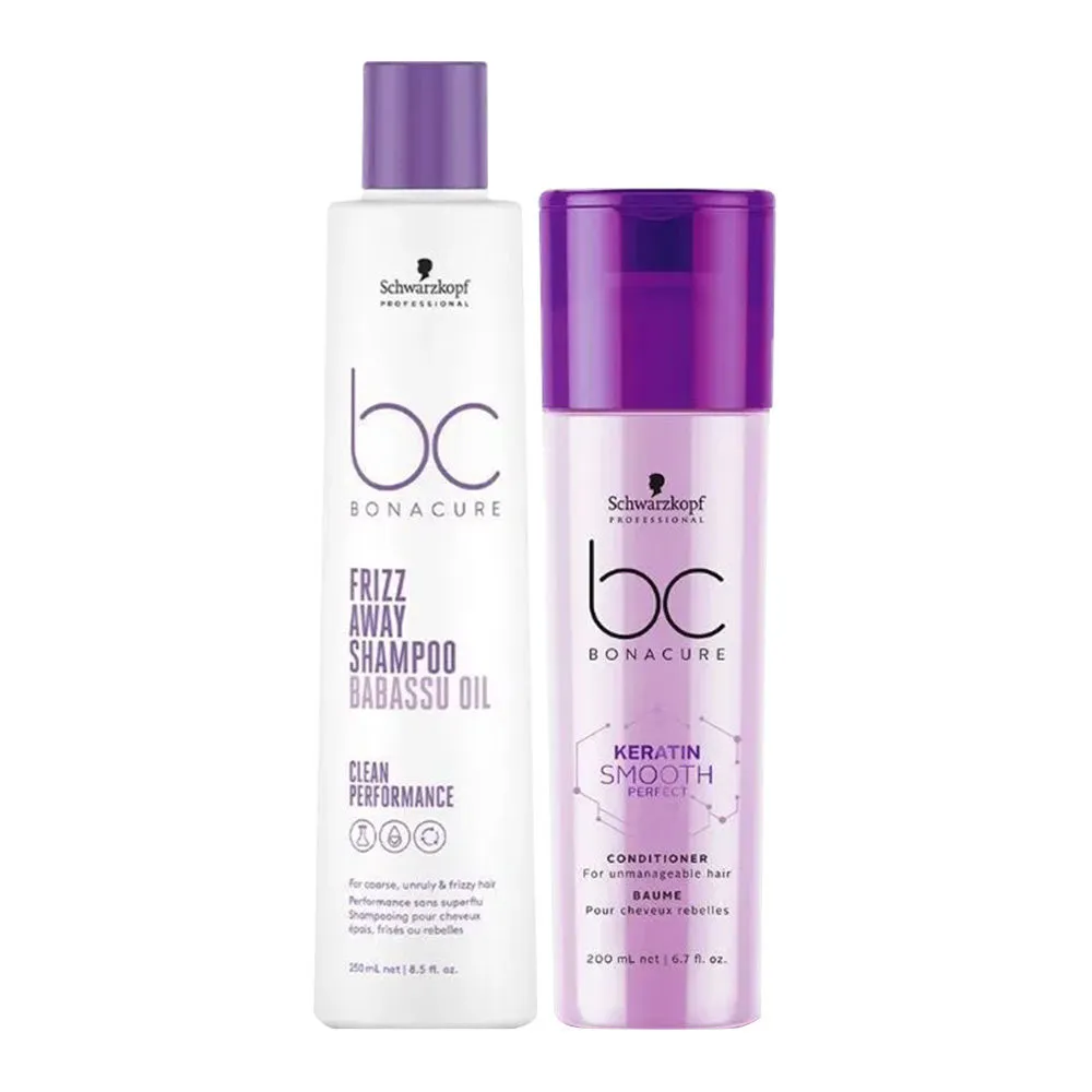 Schwarzkopf Professional Bonacure Keratin Smooth Perfect Conditioner + Micellar Shampoo