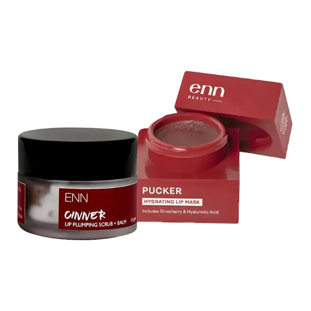 ENN Pucker Lip Balm Mini & Cinner- Cinnamon Lip Scrub Cum Balm Combo Kit