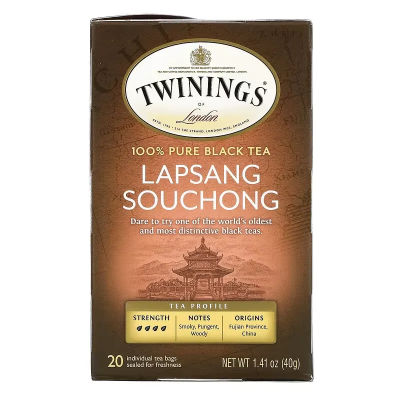 100% Pure Black Tea, Lapsang Souchong, 20 Tea Bags, 1.41 oz (40 g)