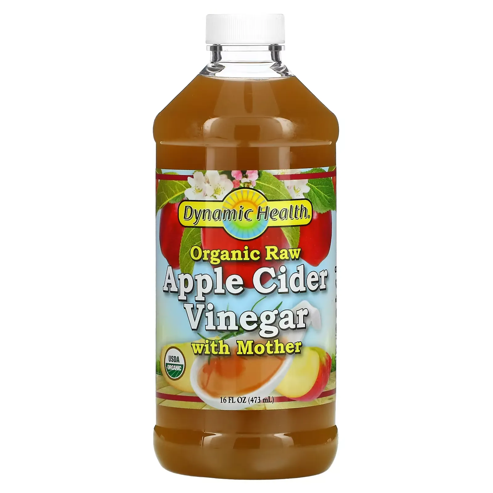 Organic Raw Apple Cider Vinegar with Mother, 16 fl oz (473 ml)