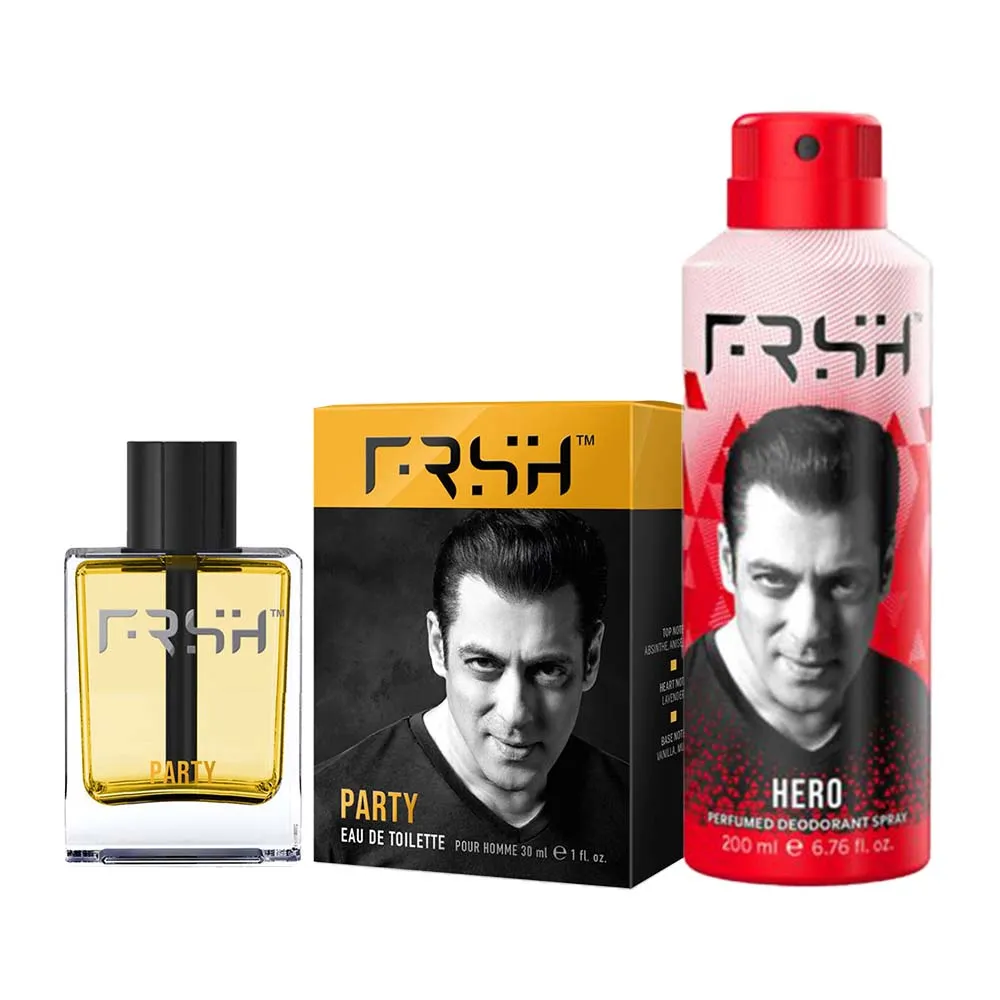 FRSH By Salman Khan Set Of Edt Party & Deodorant Hero