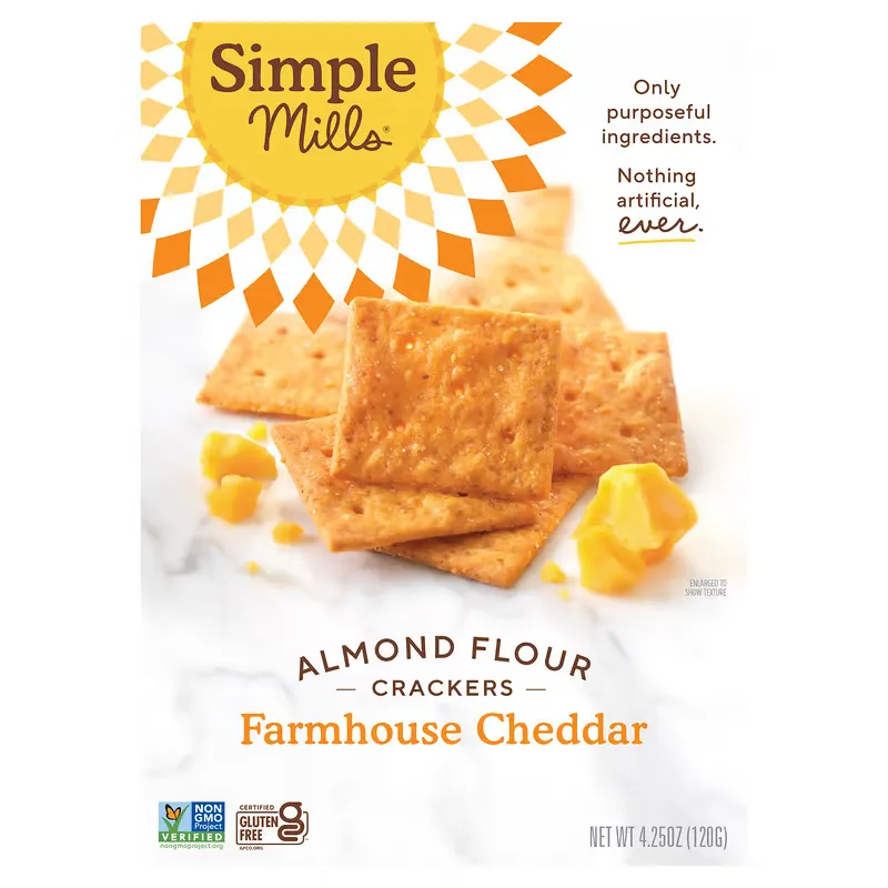 Almond Flour Crackers, Farmhouse Cheddar, 4.25 oz (120 g)