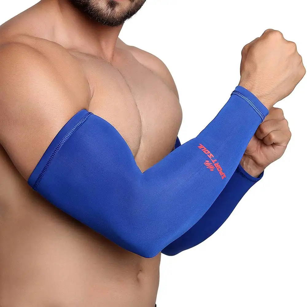 SportSoul Compression Arm Sleeves,  Royal Blue  Small