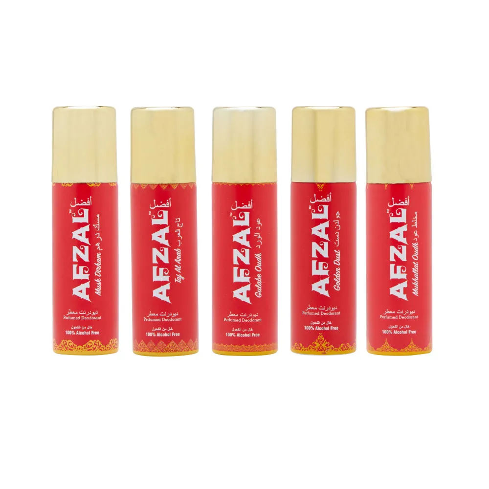 Afzal Non Alcoholic Deodorants Combo - Pack Of 5