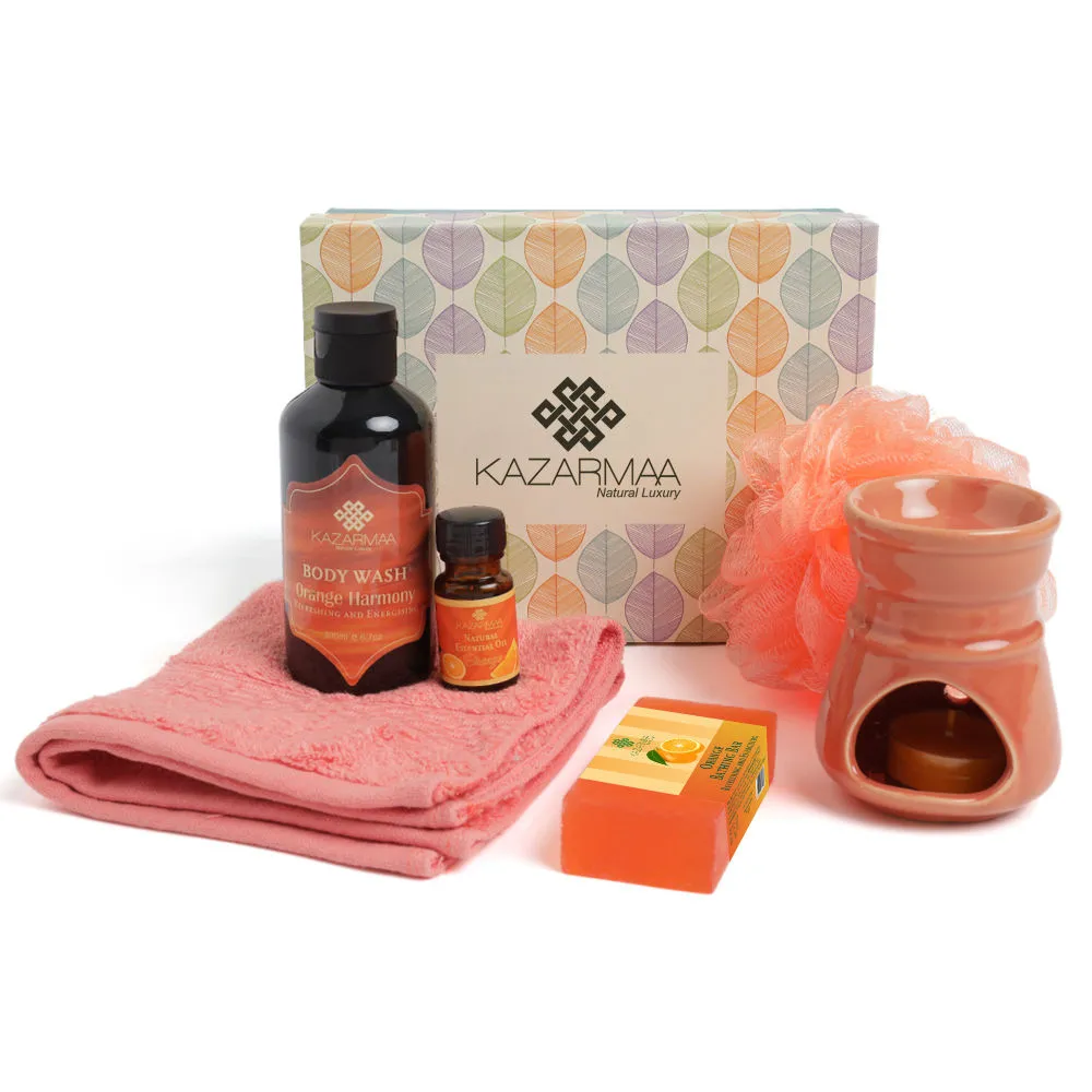 Kazarmaa Luxury Orange Bath & Spa Gift Box