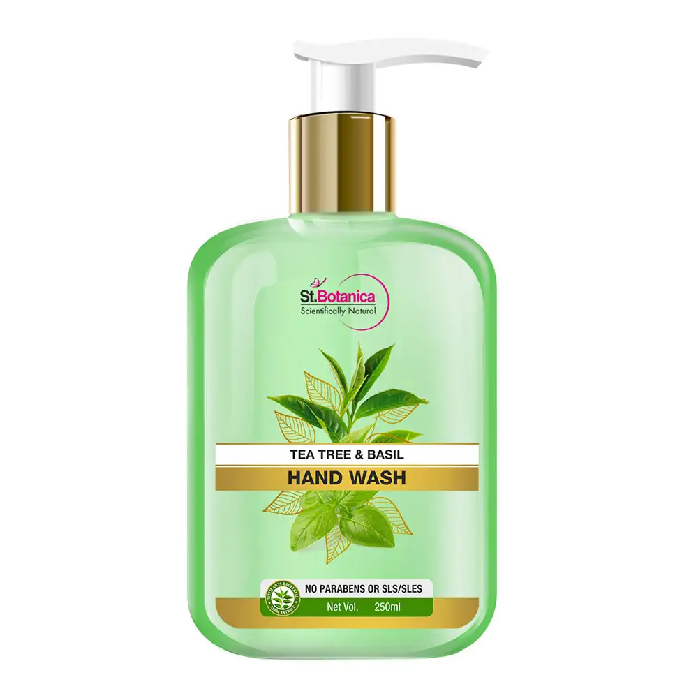 St.Botanica Tea Tree & Basil Hand Wash,  Fragrance Free  250 ml  with Shea Butter