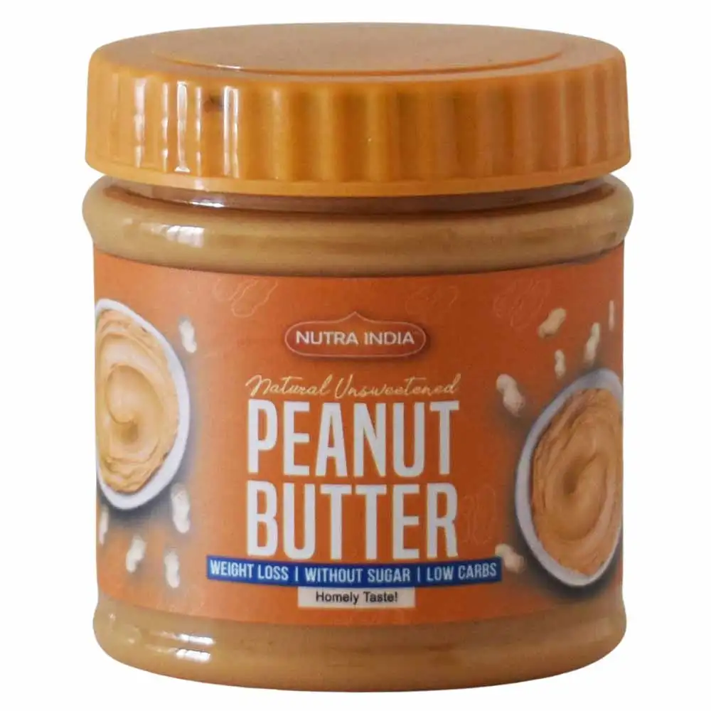 Nutra India Peanut Butter,  0.300 kg  Natural Unsweetend