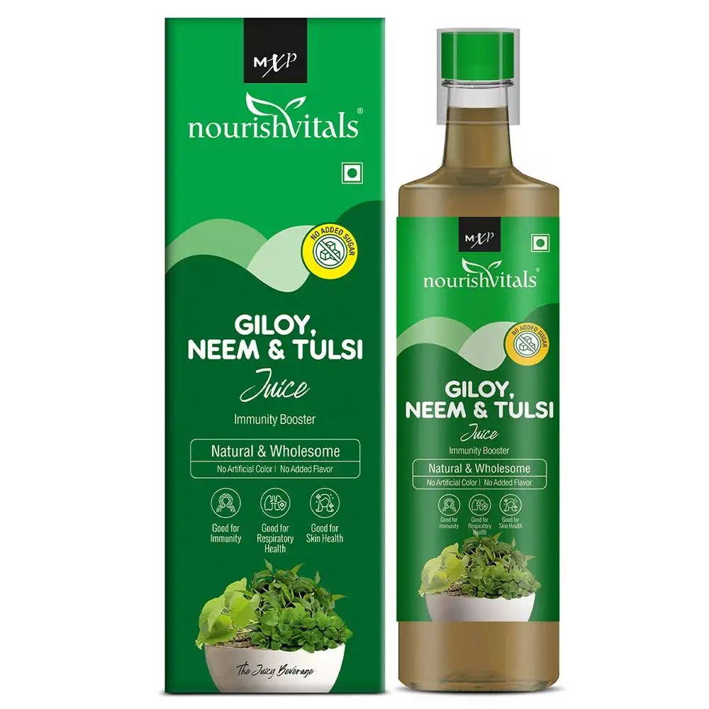 NourishVitals Giloy Neem & Tulsi Juice,  Unflavoured  500 ml