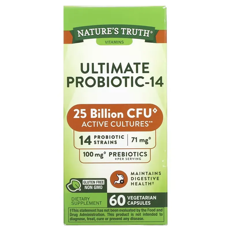 Ultimate Probiotic-14, 25 Billion, 60 Vegetarian Capsules