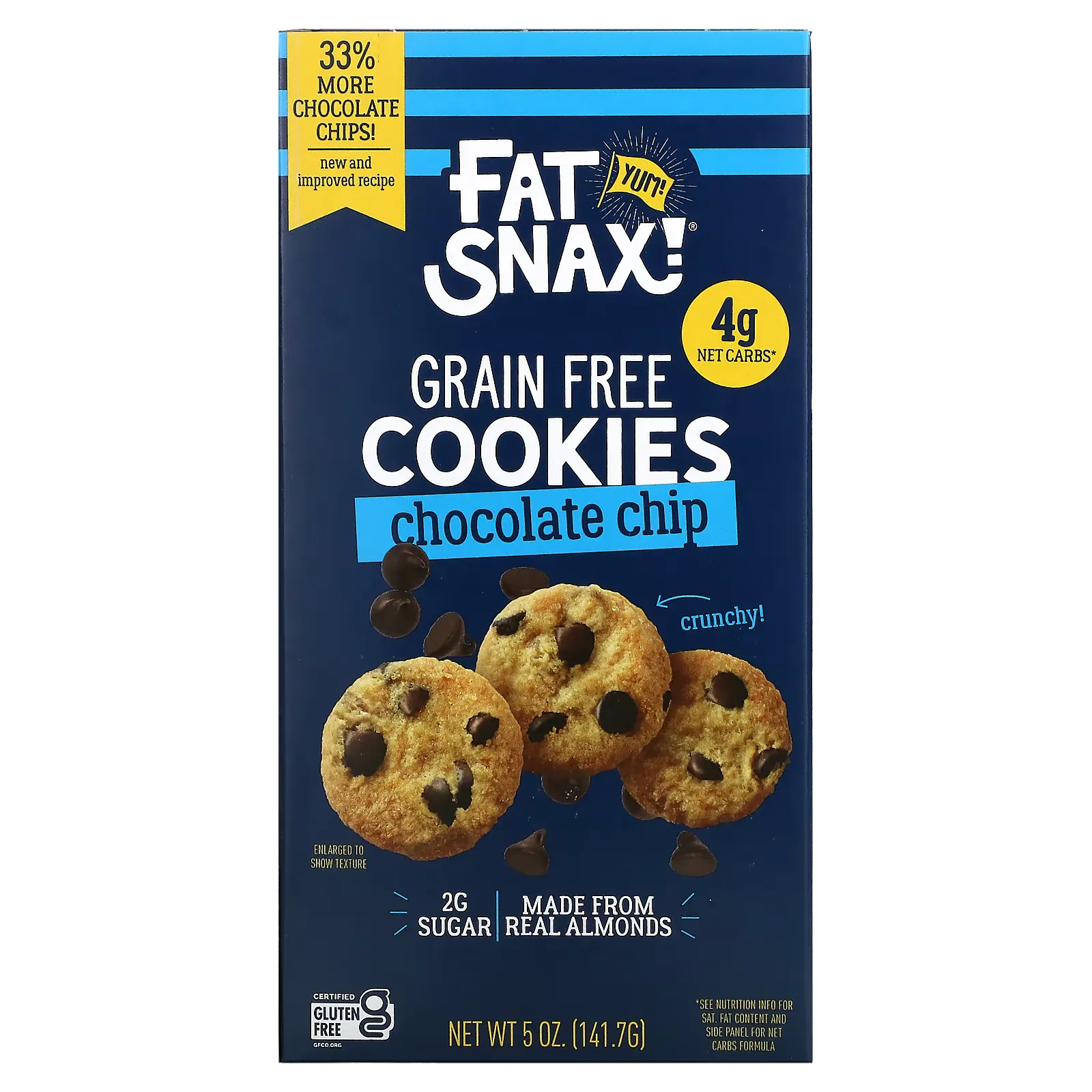 Grain Free Cookies, Chocolate Chip, 5 oz (141.7 g)