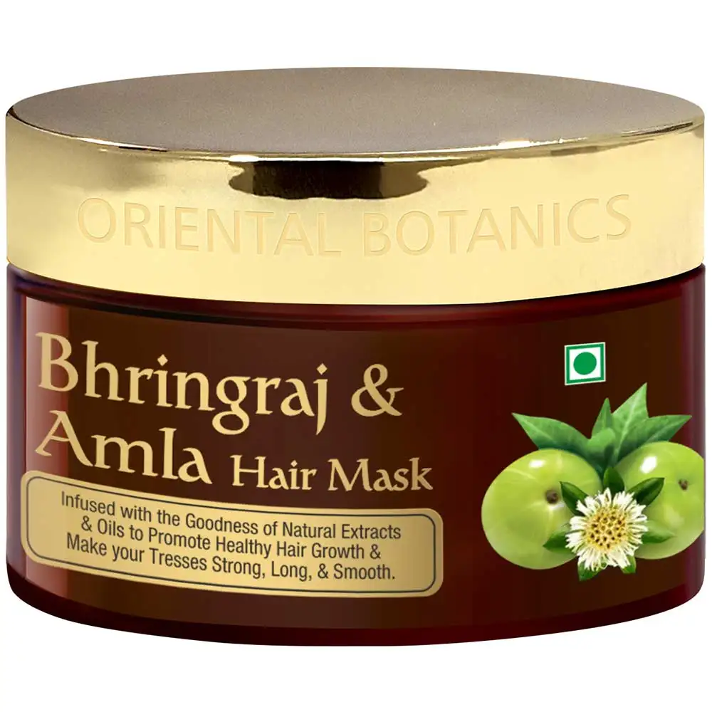 Oriental Botanics Bhringraj & Amla Hair Mask,  200 ml  for Long, Strong & Smooth Hair - Strengthens Hair, Promotes Growth