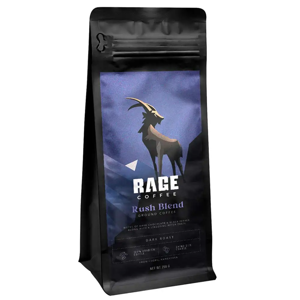 Rage Coffee Rush Blend Ground Coffee,  250 g  Pour Over (Coarse)