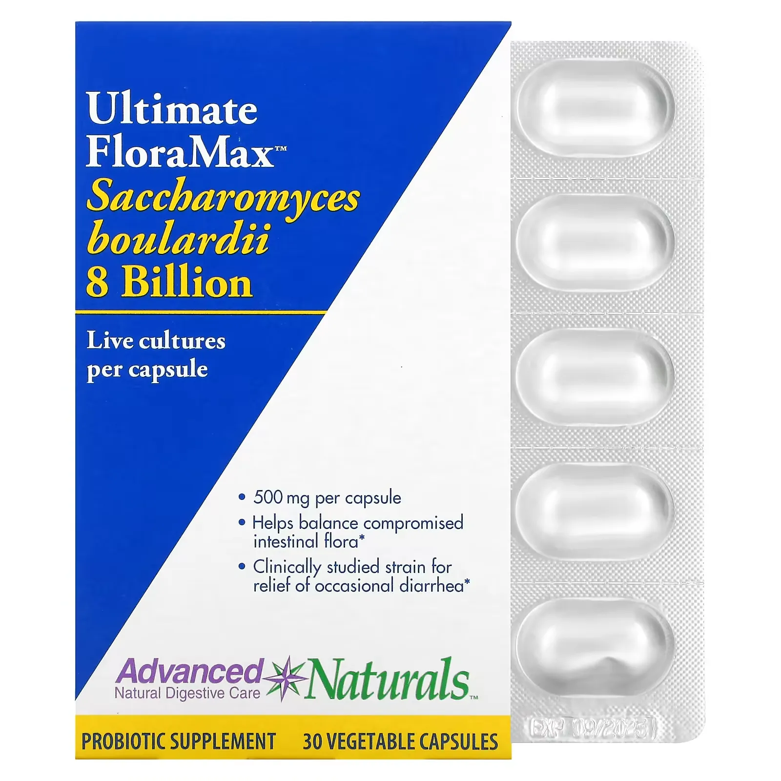 Ultimate FloraMax, Saccharomyces Boulardii, 8 Billion, 30 Vegetable Capsules