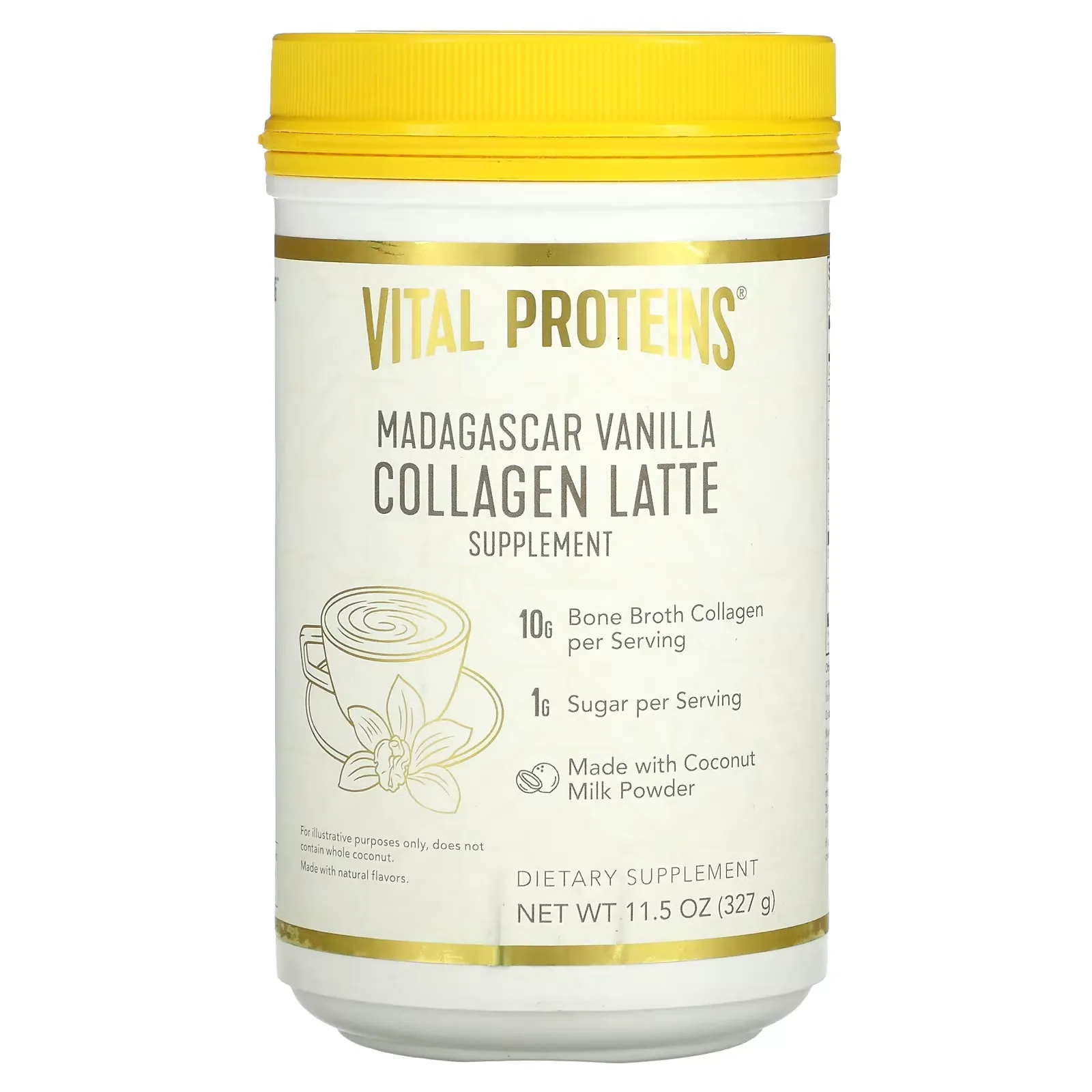 Collagen Latte, Madagascar Vanilla, 11.5 oz (327 g)