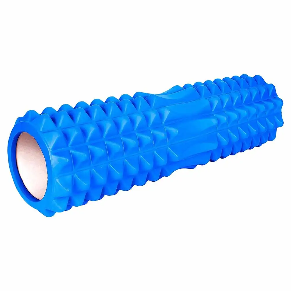 Strauss Grid Yoga Massage Foam Roller,  Blue  45cm