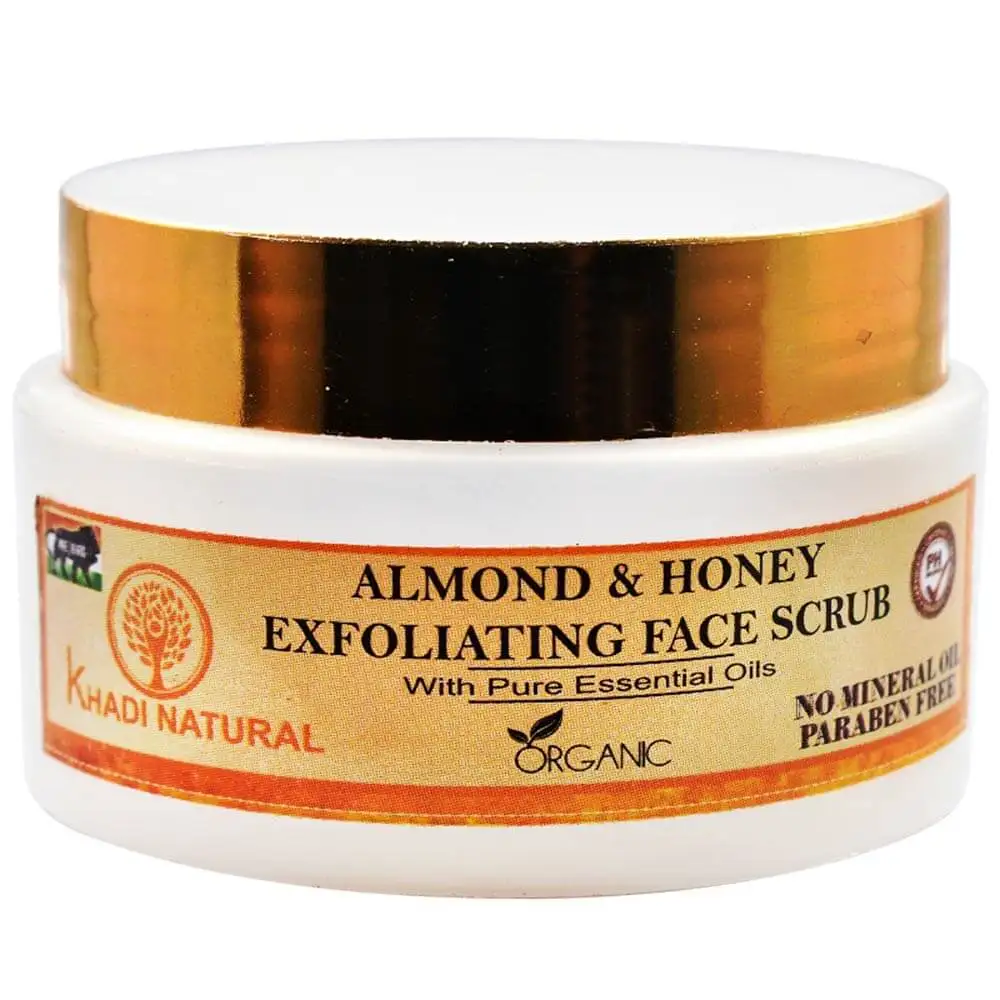 Khadi Natural Exfoliating Face Scrub,  50 g  Almond & Honey