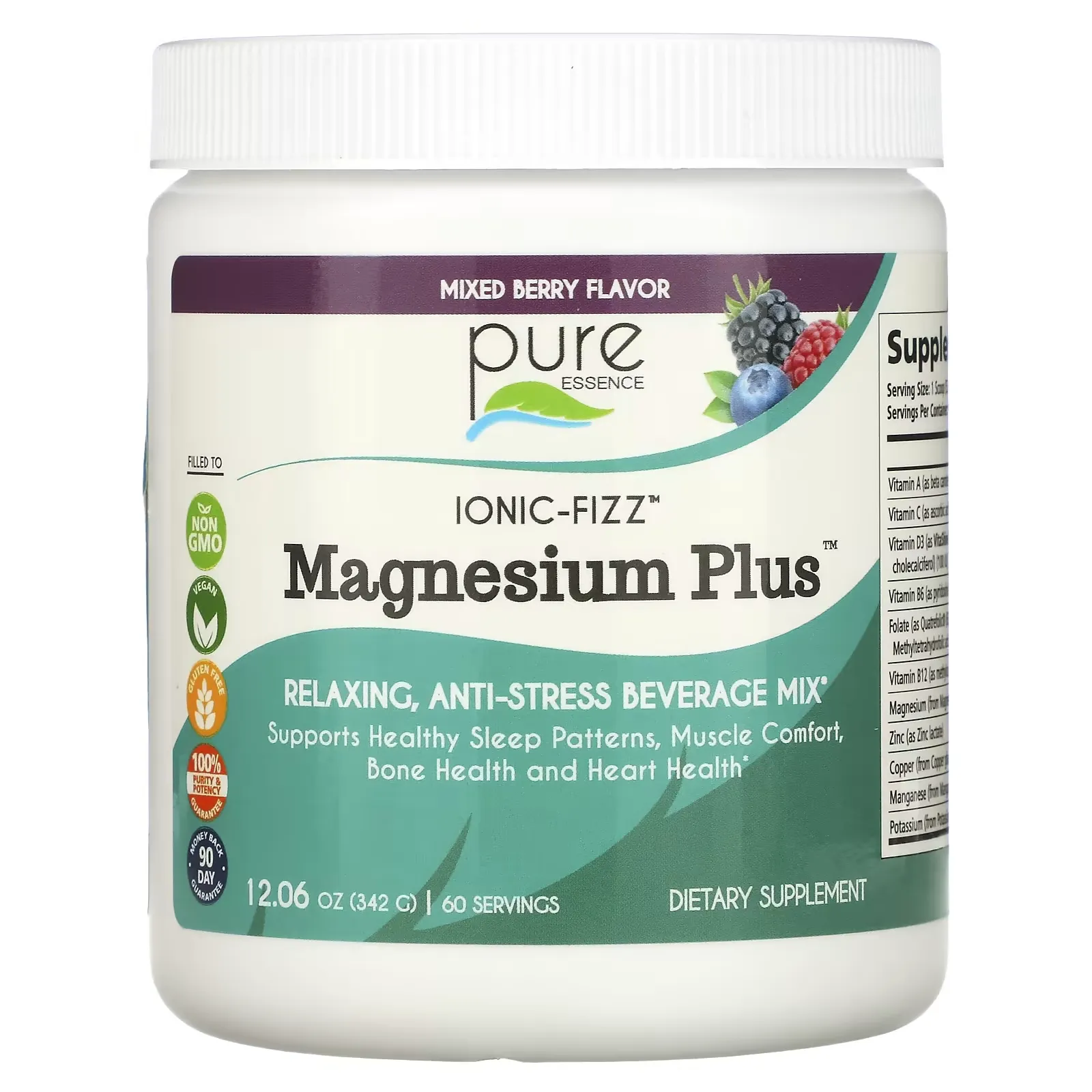 Ionic-Fizz, Magnesium Plus, Mixed Berry, 12.06 oz (342 g)