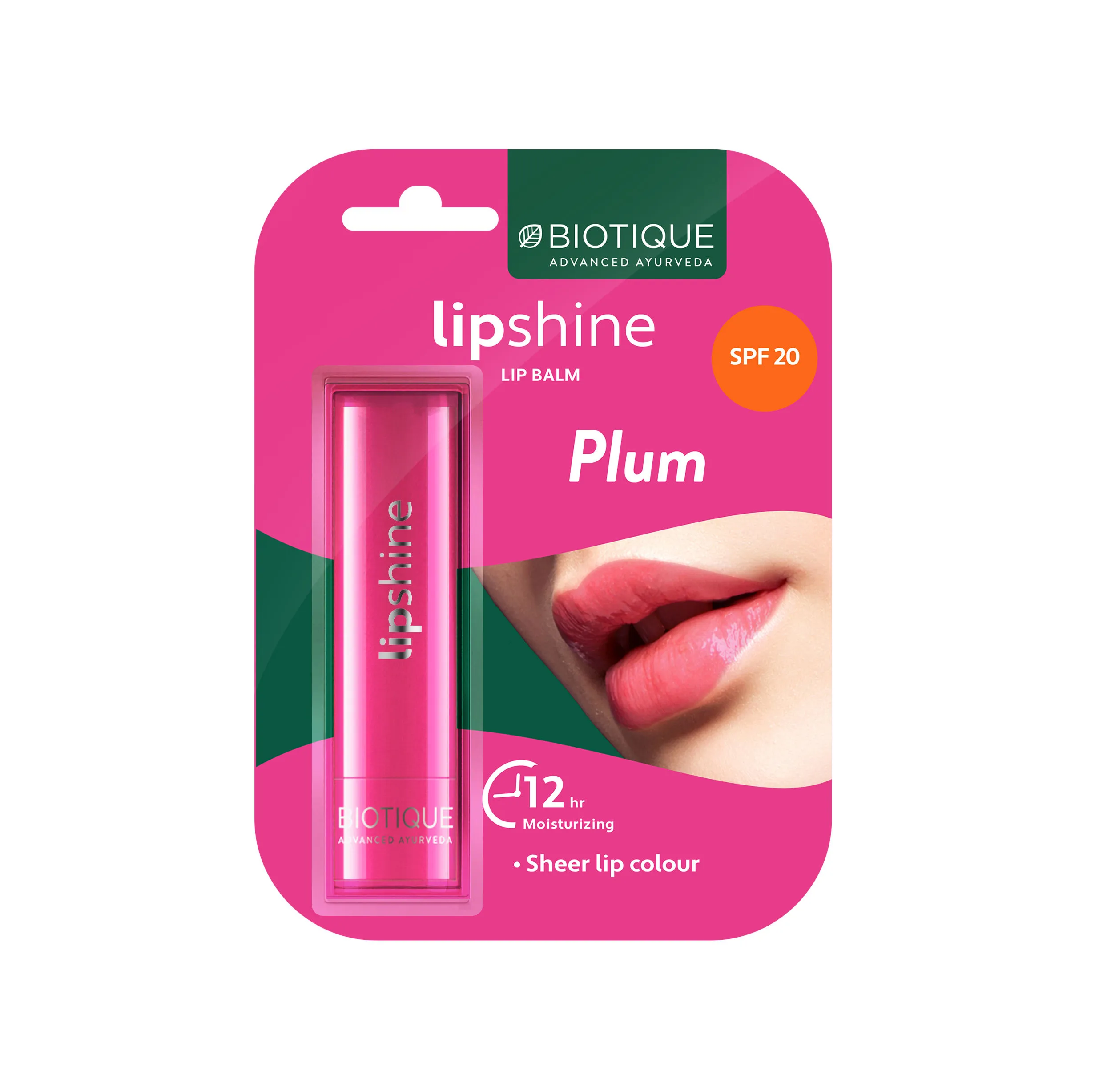 Biotique Natural Makeup Magikisses Lip Balm SPF 20 - Plum Lush