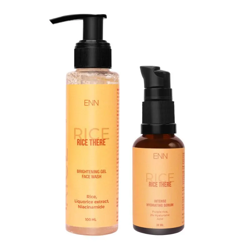 ENN Rice There - Brightening Gel Face Wash And Hydrating Serum With Hylaronic Acid Kit