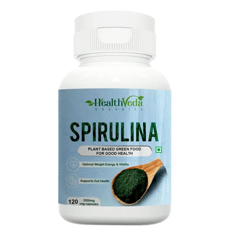 Health Veda Organics Spirulina Capsules For Good Health