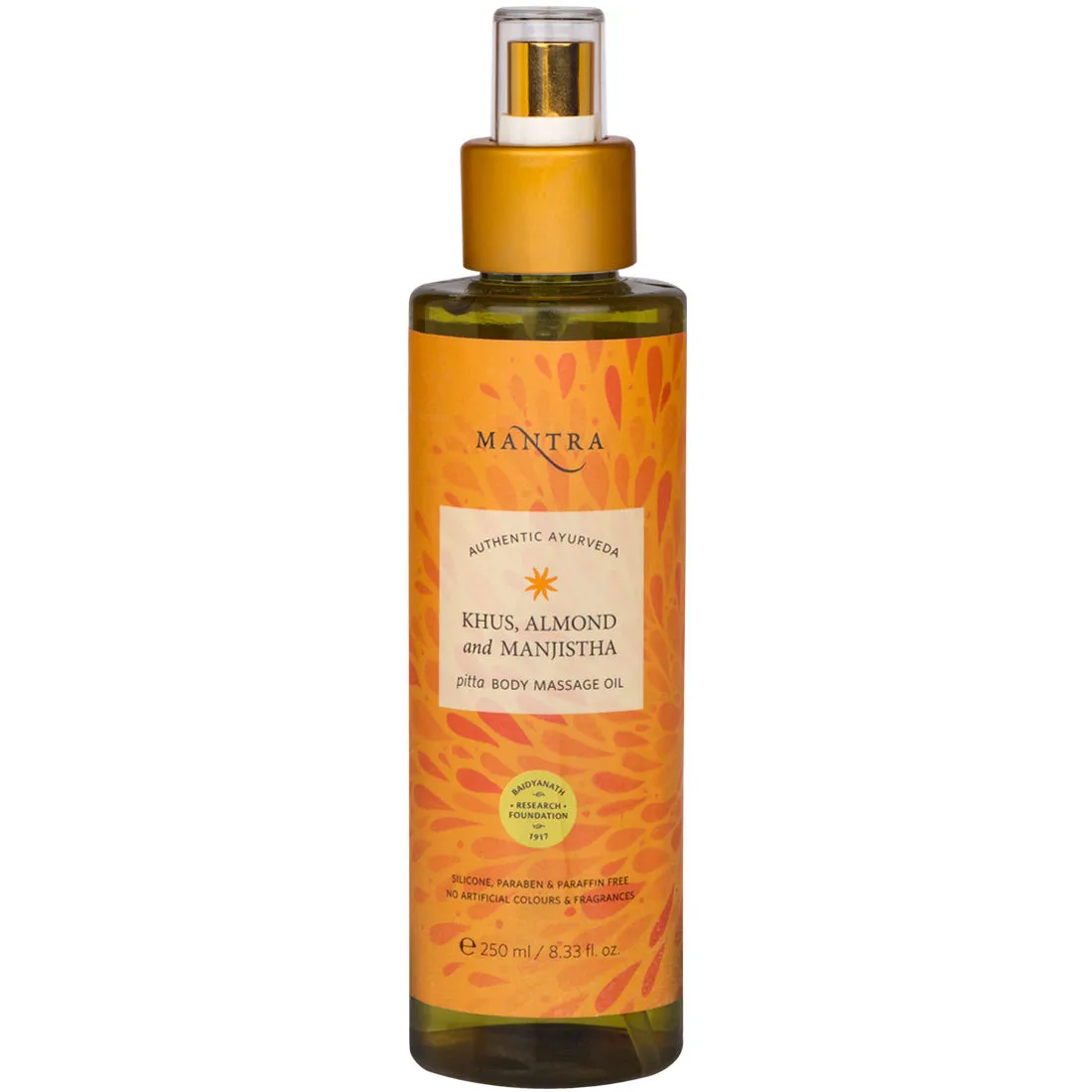 Mantra Herbal Khus, Almond And Manjistha Pitta Body Massage Oil