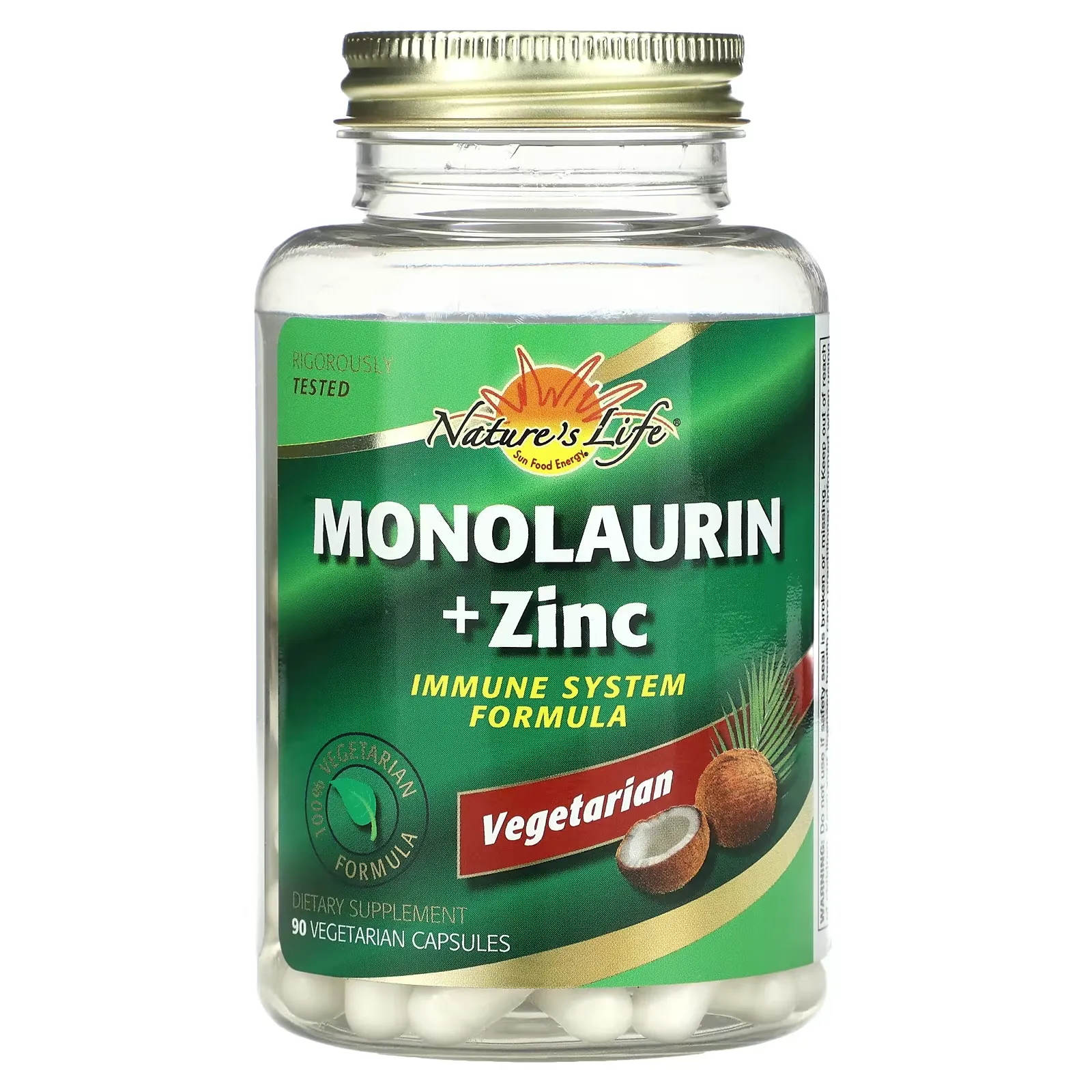 Monolaurin + Zinc, 90 Vegetarian Capsules