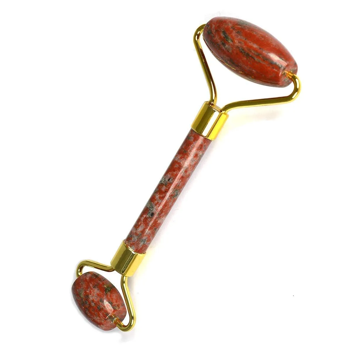 Le Marbelle Red Jasper Roller Face Massager Face Roller For Face, Neck Glow & Skin Brightening