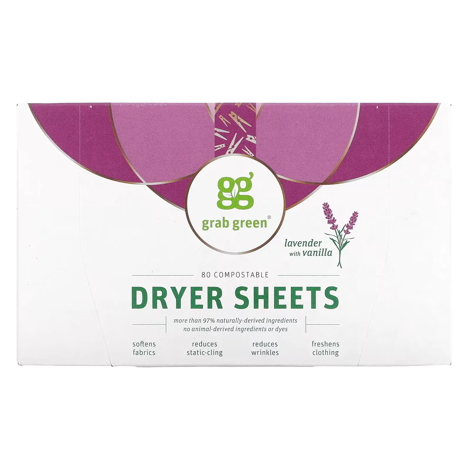 Dryer Sheets, Lavender with Vanilla, 80 Count