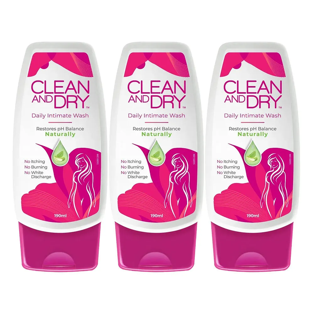 Clean & Dry Intimate Wash - Pack Of 3