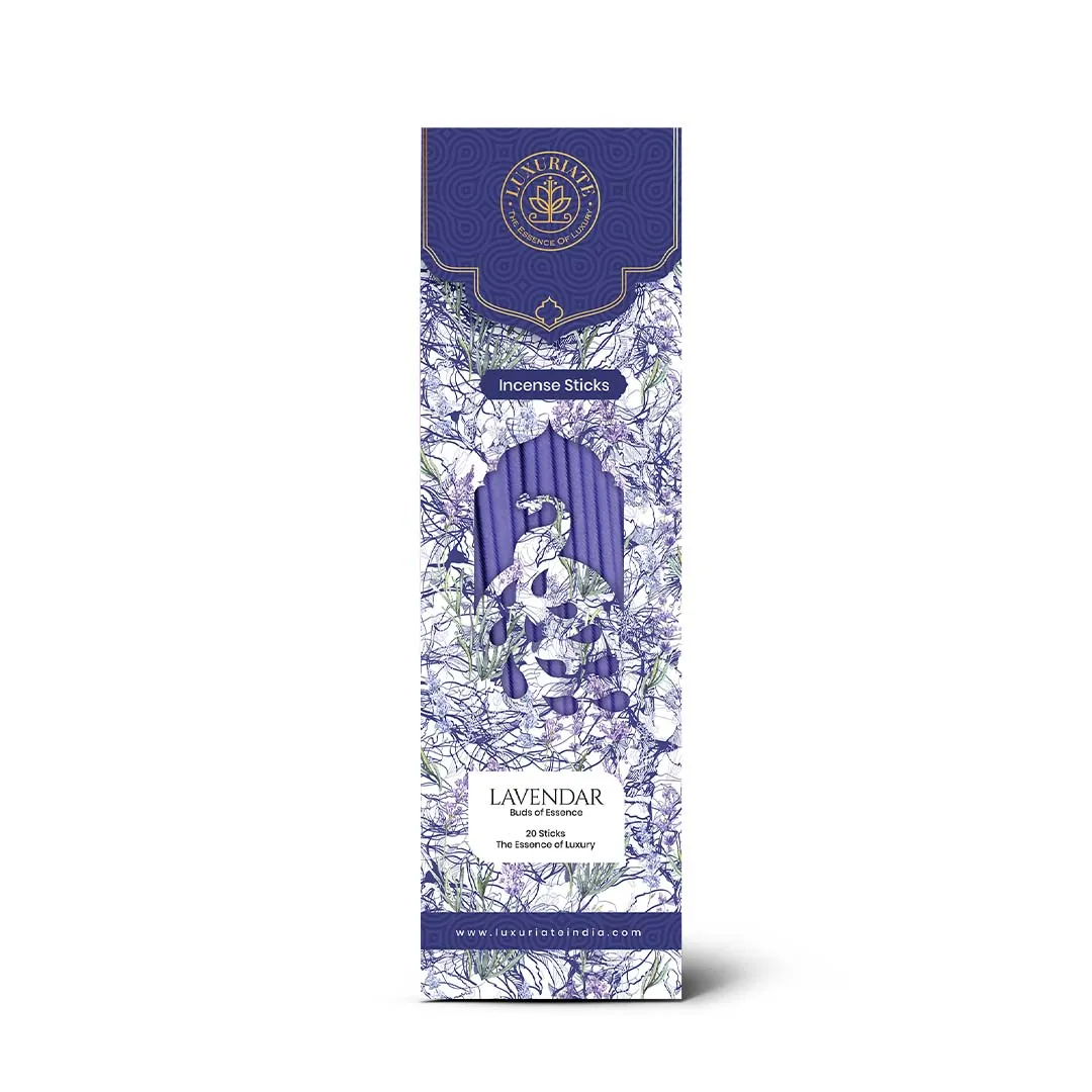 LUXURIATE Lavender Incense Agarbatti Sticks-great For Yoga, Meditation, And As Air Purifie