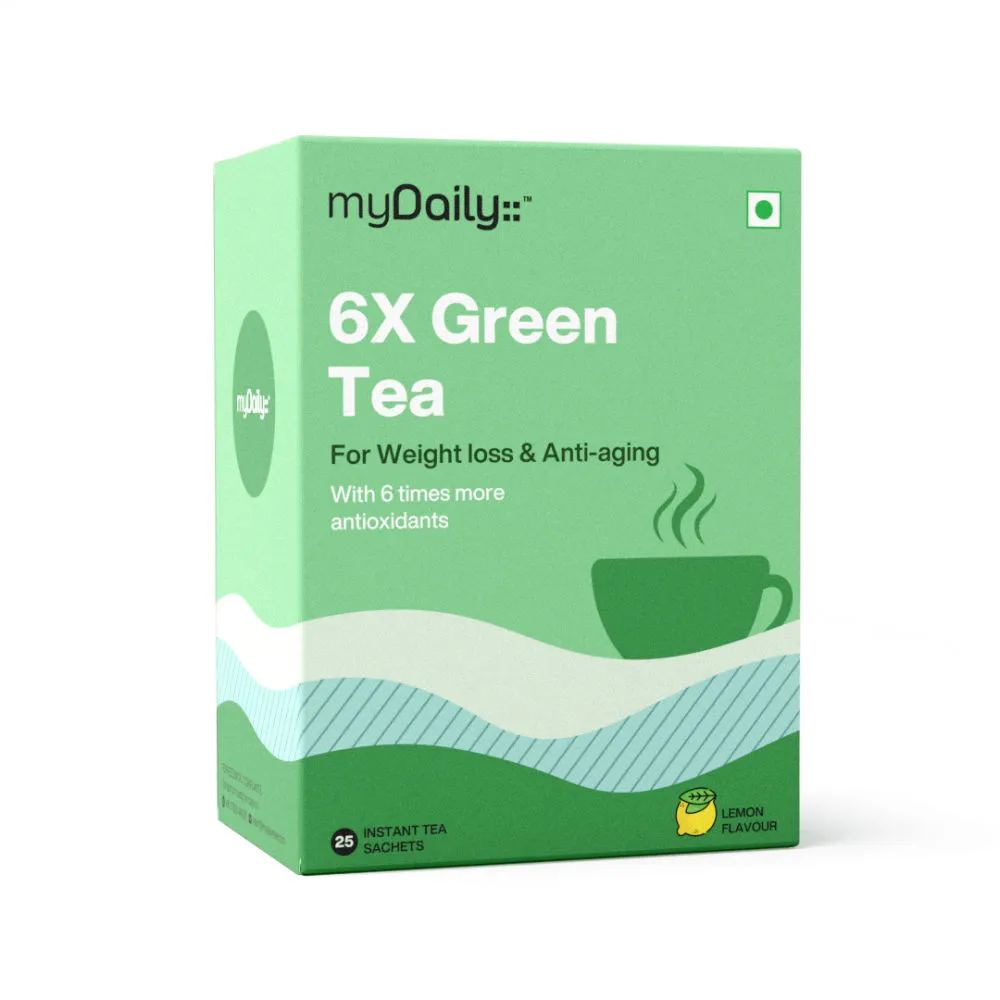 myDaily 6x Green Tea with 6 Times Antioxidants for Effective Weight Loss & Detox - Lemon